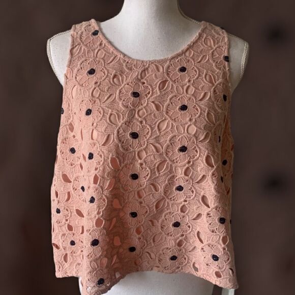 Ann Taylor Flared Knit Floral Top - Picture 1 of 11